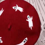 HOWLING GHOSTS - BURGUNDY Beret