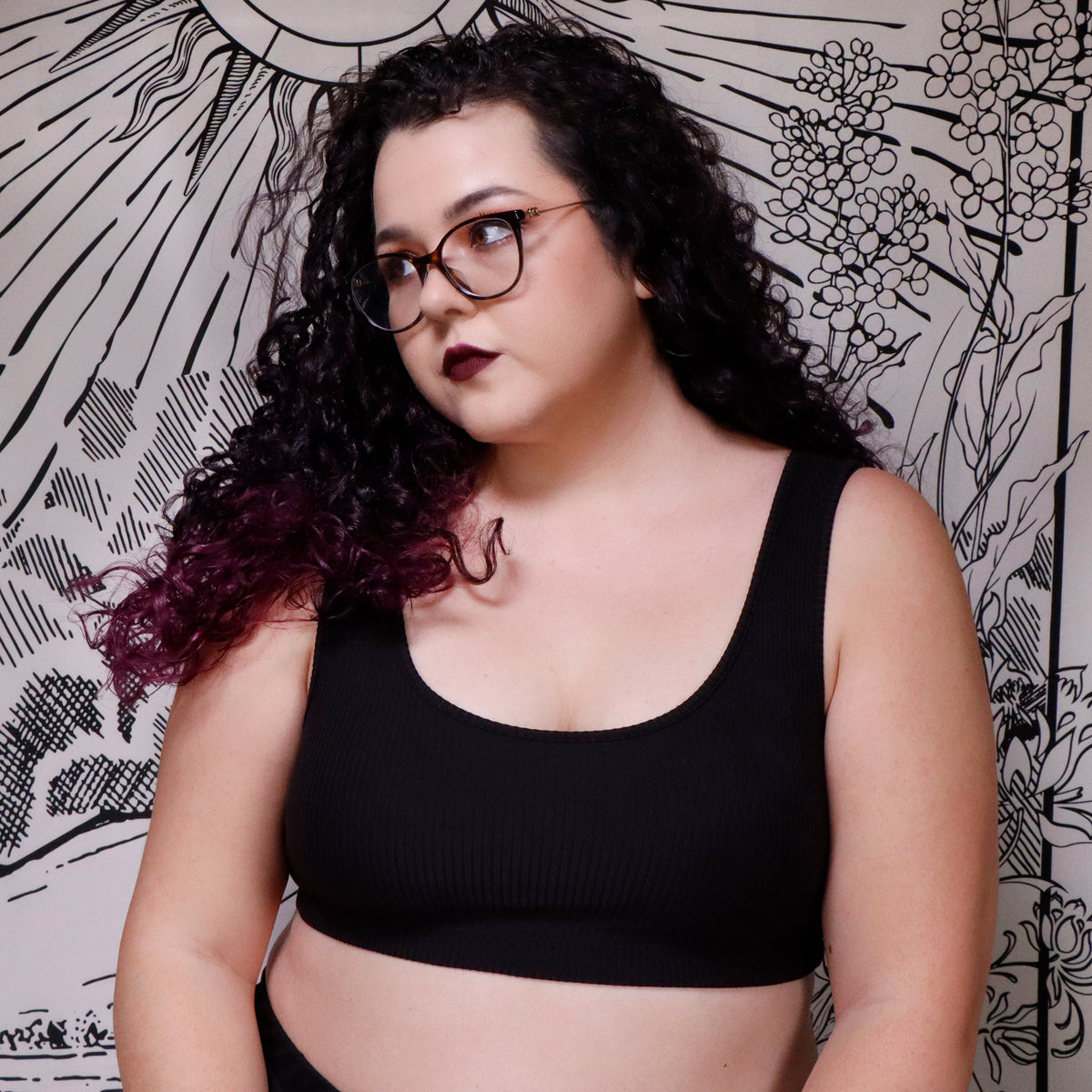 BLACK - Rib Bra Top – blackthornla