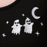 GHOSTLY STROLL - Rib Bra Top
