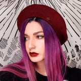 HOWLING GHOSTS - BURGUNDY Beret