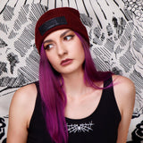 F*CKING HELL BURGUNDY - Distressed Beanie