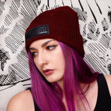 F*CKING HELL BURGUNDY - Distressed Beanie