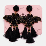 BAT-TASSLES - Beaded Earrings