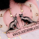 NIGHTTIME FELINE - Glow in the Dark Earrings