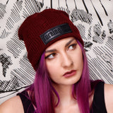 F*CKING HELL BURGUNDY - Distressed Beanie