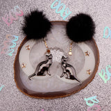 NIGHTTIME FELINE - Glow in the Dark Earrings