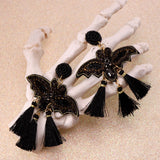BAT-TASSLES - Beaded Earrings