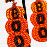 PUMPKIN BOOS - Beaded Earrings