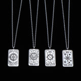 TAROT CARDS - Rhodium Dipped Necklace