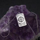 TAROT CARDS - Rhodium Dipped Necklace