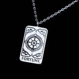 TAROT CARDS - Rhodium Dipped Necklace