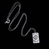 TAROT CARDS - Rhodium Dipped Necklace