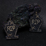 RIP GRAVES - Beaded Earrings