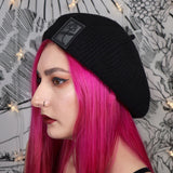 BLACK THORN - Vegan Adjustable Beret