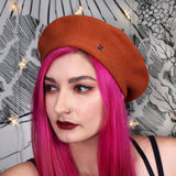 BAT COUNTRY - Vegan Orange Stretch Beret