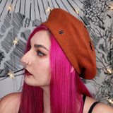 BAT COUNTRY - Vegan Orange Stretch Beret