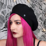 HOWLING GHOSTS - Vegan Black Stretch Beret