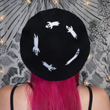 HOWLING GHOSTS - Vegan Black Stretch Beret