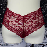 STRAPPY SNAPDRAGON CRIMSON - Plus Hipster Panty