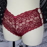 STRAPPY SNAPDRAGON CRIMSON - Plus Hipster Panty