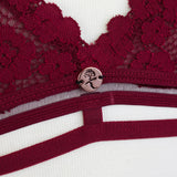 BURGUNDY DAHLIA - Strappy Bralette