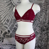 BURGUNDY DAHLIA - Strappy Bralette