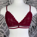 BURGUNDY DAHLIA - Strappy Bralette