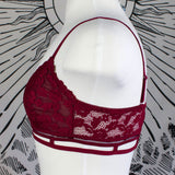 BURGUNDY DAHLIA - Strappy Bralette