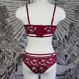 BURGUNDY DAHLIA - Strappy Bralette