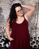 BURGUNDY - Midi Dress