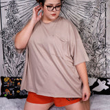 TAN - Oversized Tee