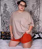 TAN - Oversized Tee