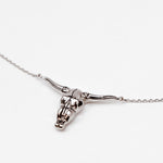 DESERT DEATH - White Gold Dipped Necklace
