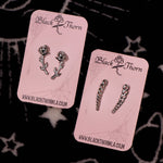 CRAWLING CHAINS - White Gold Earrings