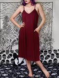 BURGUNDY - Midi Dress