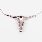 DESERT DEATH - White Gold Dipped Necklace