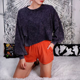 INDIGO - CROP LONG SLEEVE