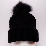 MIDNIGHT SNOW - Pom Pom Beanie