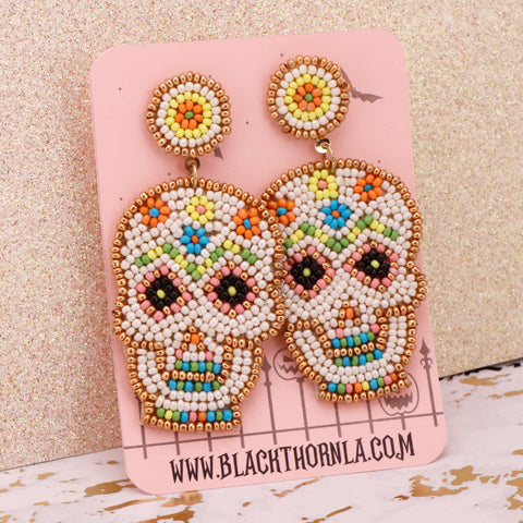 SKULL CANDY - Beaded Earrings