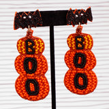 PUMPKIN BOOS - Beaded Earrings