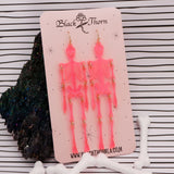 PINK SHAKING SKELETONS - Earrings