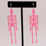 PINK SHAKING SKELETONS - Earrings