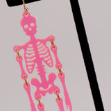 PINK SHAKING SKELETONS - Earrings