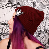 9 LIVES - Distressed Beanie