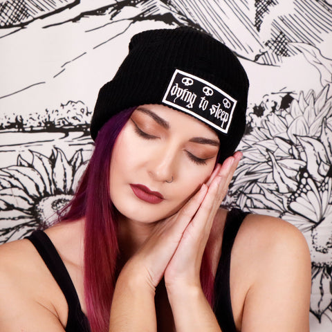 DYING TO SLEEP - Distressed Beanie