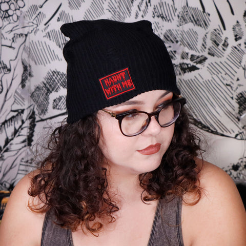 HAUNT WITH ME - Distressed Beanie