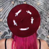 HOWLING GHOSTS - Burgundy Beret