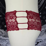 STRAPPY SNAPDRAGON CRIMSON - Plus Hipster Panty